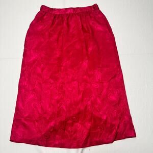 Argenti Boutique Size Large Pink Embroidered Maxi Skirt